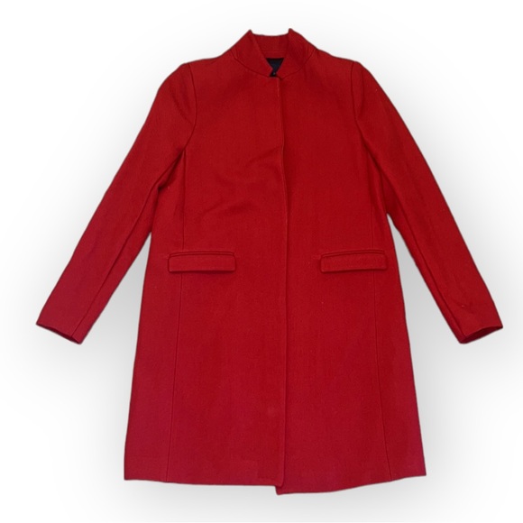 Zara Jackets & Blazers - Zara woman red wool long open front trench coat size Medium